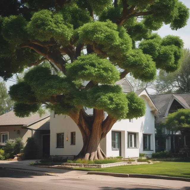 Image of a house with a large tree growing from its base, representing increased home equity through strategic improvements and smart mortgage choices