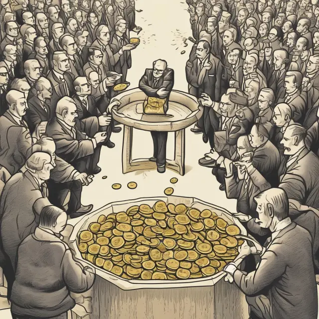 Golden coins symbolizing traditional dividends being distributed among shareholders by the company