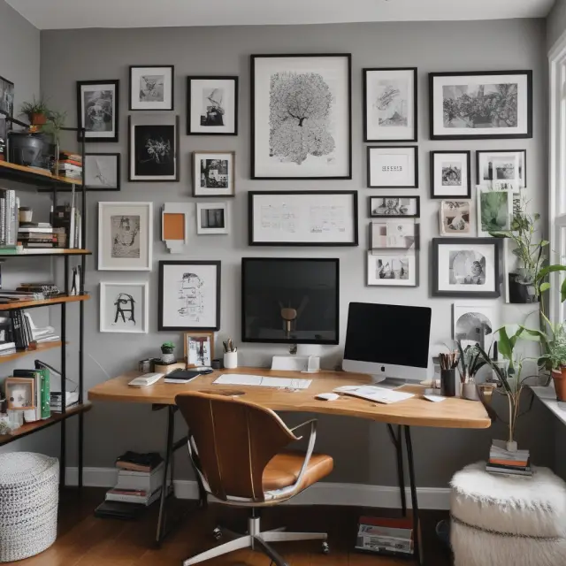 A freelance graphic designer working in her transformed home office, showcasing eligible expenses and tax calculations
