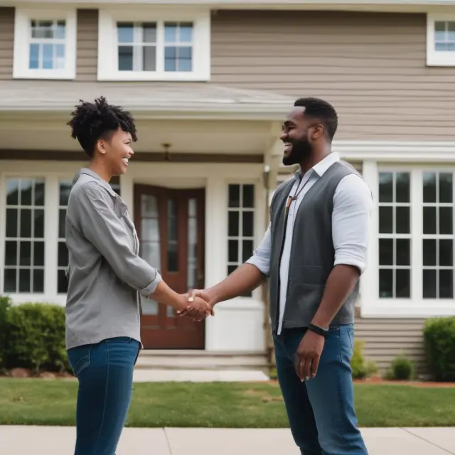 Borrower and lender shaking hands, signifying automatic termination of PMI under the Homeowners Protection Act.