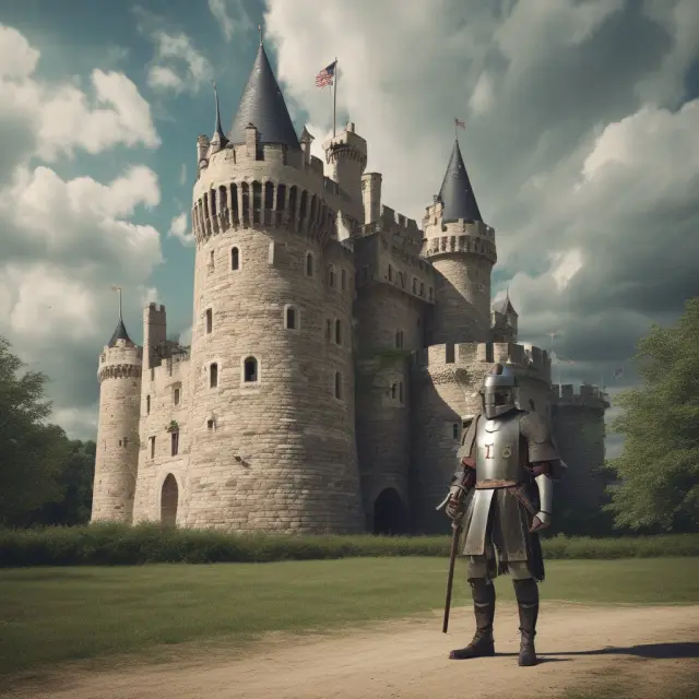 A homeowner defends their castle, symbolizing their primary residence, from creditor attacks through the use of homestead exemptions.