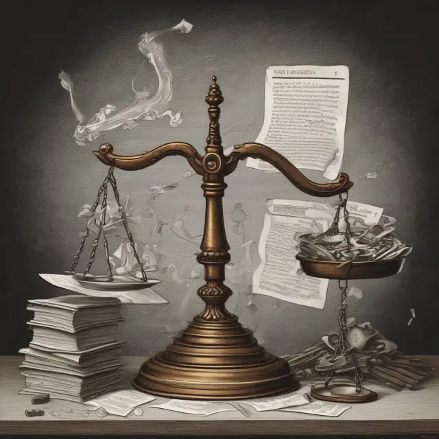 Rational figure balancing self-interest and societal needs with a backdrop of Mill