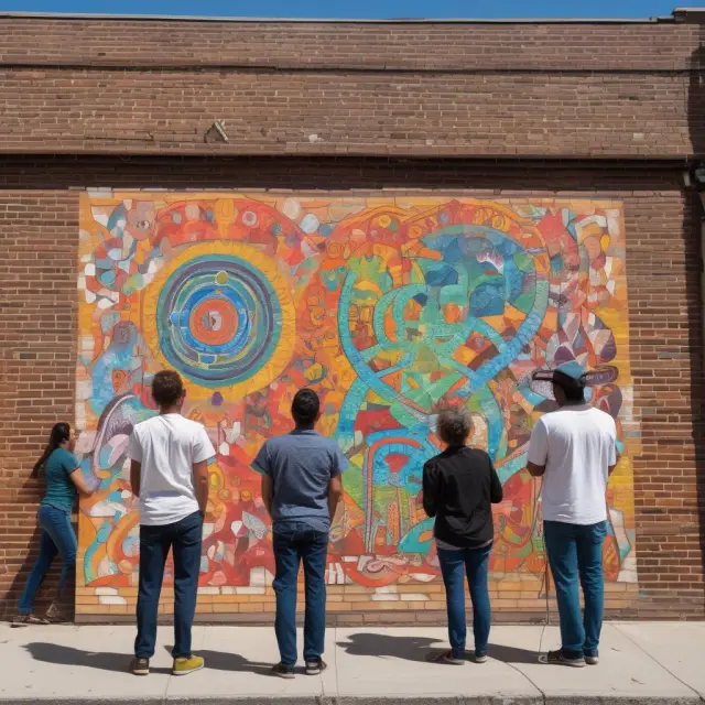 Artists painting a mural representing the collective belief in Modern Portfolio Theory