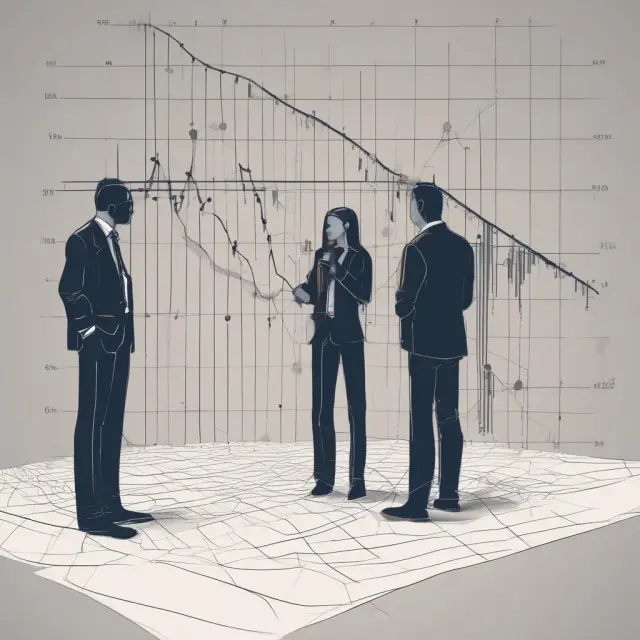People with distinct expressions engaging with financial data and graphs, symbolizing the individuality in Behavioral Finance that contradicts the assumption of homogeneous expectations