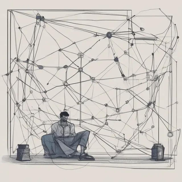 Interlinked investors sharing identical beliefs and preferences form a cohesive network, symbolizing the homogeneous expectations assumption in Modern Portfolio Theory