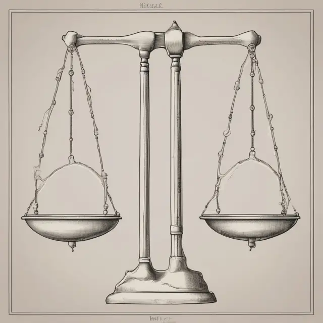 Image of a balance scale comparing homoskedastic and heteroskedastic regression models with varying residual variance