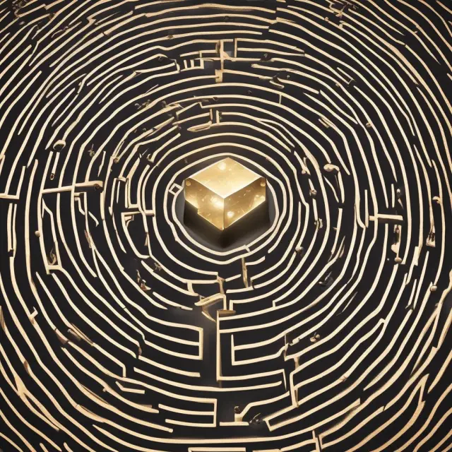 A golden sun shining over intertwined institutions, representing the Hong Kong Monetary Authority