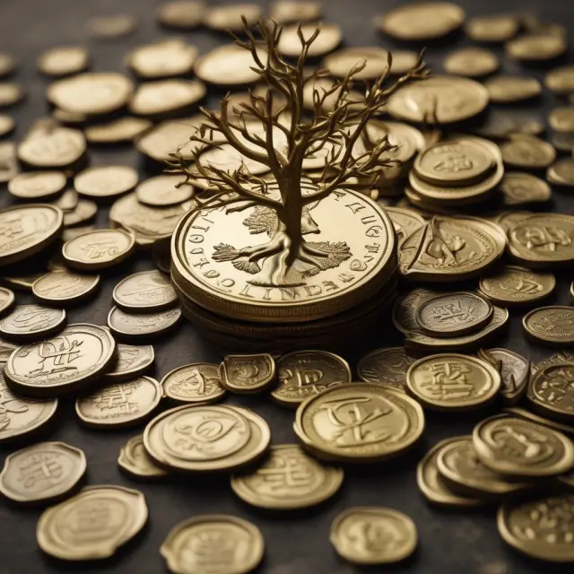 Golden FAQ tree with coins, symbolizing HKMA