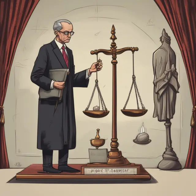 Minister holding a balance scale to represent taxable and nontaxable honoraria, with religious symbols surrounding them