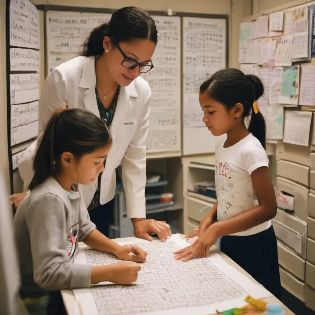 A teacher helping a student navigate the complex calculations for determining their Hope Credit eligibility and potential benefits