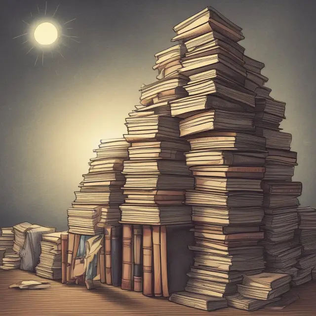 Parents working at a tax filing table with piles of books and the Hope Credit shining as a golden light, symbolizing financial aid for college education.