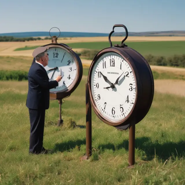 Two antique clocks representing YTM and horizon analysis, emphasizing their differences in scope and purpose for fixed income securities evaluation