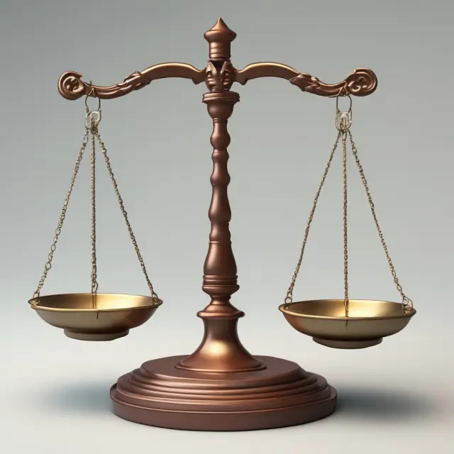 Two scales balanced with financial statements on each side represent Horizontal Analysis, used to compare historical data over multiple accounting periods.