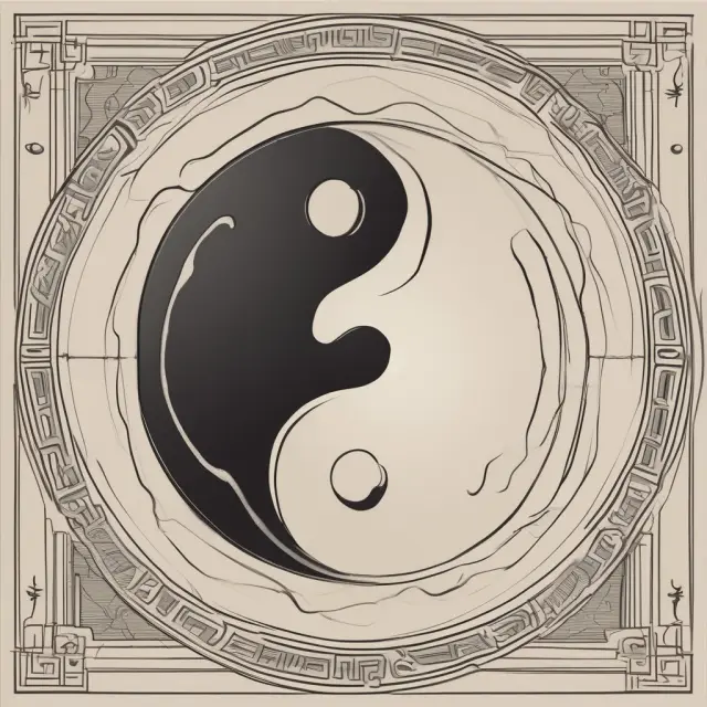 Yin-yang symbols representing regulatory balance, with a horizontal acquisition unfolding between them