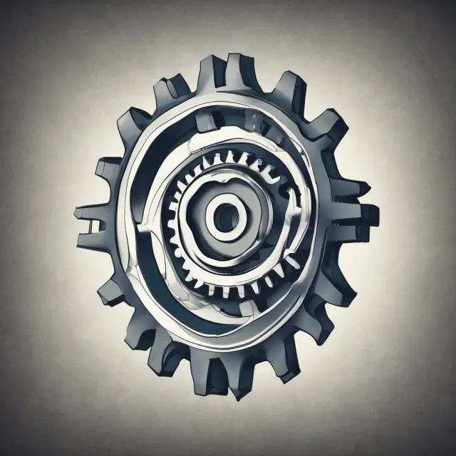 Two intertwined gears represent the integration of two companies during a horizontal acquisition