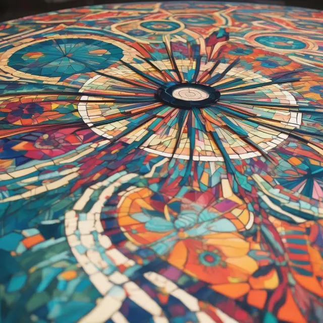 A kaleidoscope revealing financial statement trends through percentage growth analysis over various accounting periods