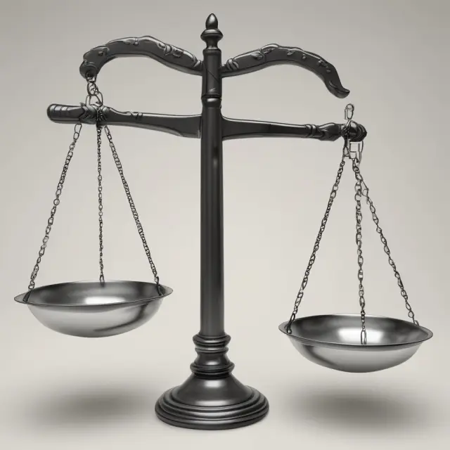 Mirrored scales: One filled with consistent financial reports, the other with inconsistent reports, symbolizing the importance of comparability in horizontal analysis.