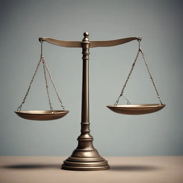 Two scales with equal weights representing $50,000 incomes and balanced tax payments