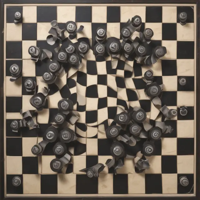 Chessboard illustrating vertical integration and horizontal integration strategies in business