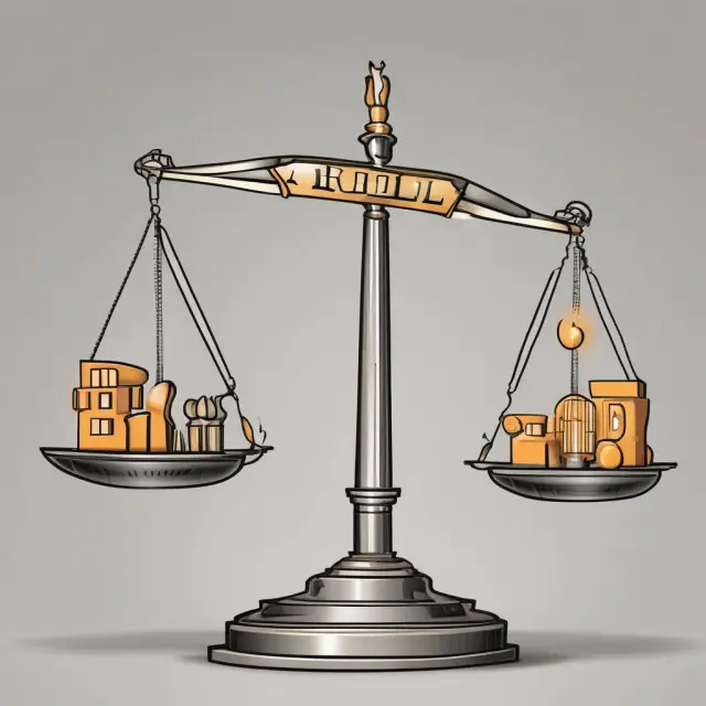 Balancing scales representing bullish, bearish, and neutral markets in a horizontal spread strategy