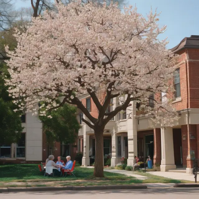 An image depicting an elderly population surrounded by a flourishing tree representing healthcare services, with roots symbolizing the Federal Hospital Insurance Trust Fund