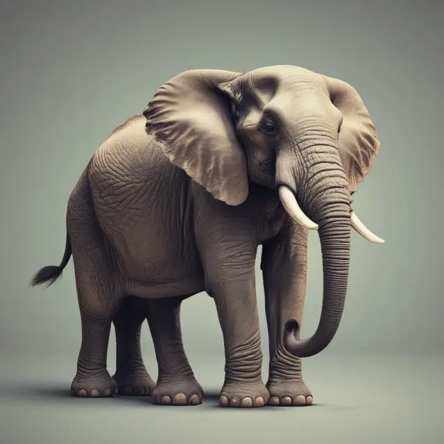 An aging elephant precariously balances Medicare funds, with taxpayers represented by a group carrying a heavy burden.