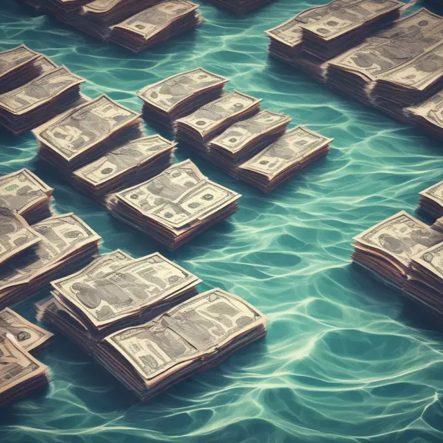An image illustrating a hospital revenue bond navigating the intricate waters of tax implications, with potential exemptions represented as calming waves.