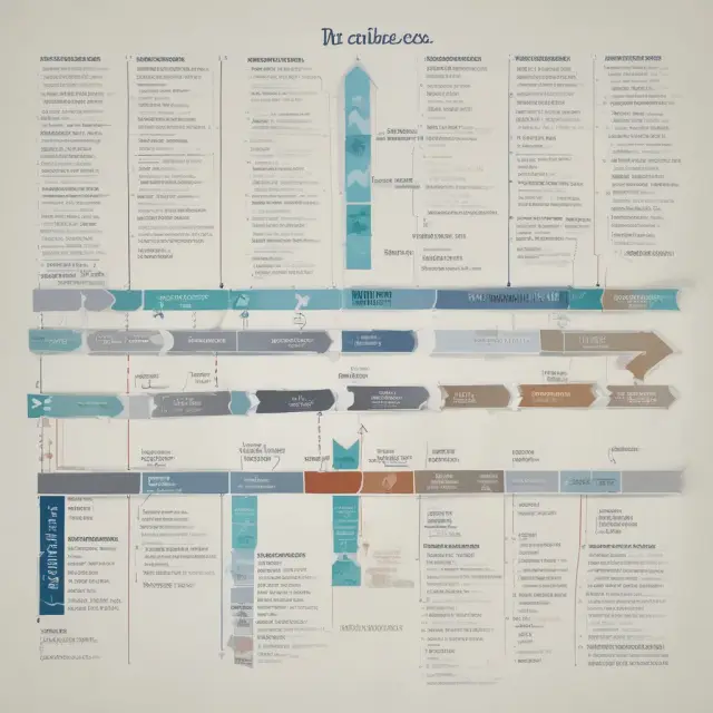 Mosaic showcasing the evolution of hospital revenue bonds from the first issue in 1948 to present day, interspersed with healthcare milestones and market trends