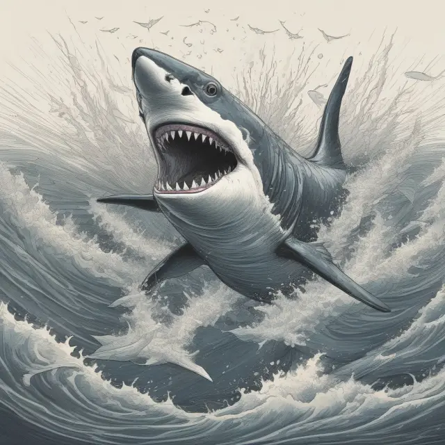 Hostile takeover shark symbolizes the acquisition of underperforming companies, leading to potential operational improvements and long-term gains for shareholders.
