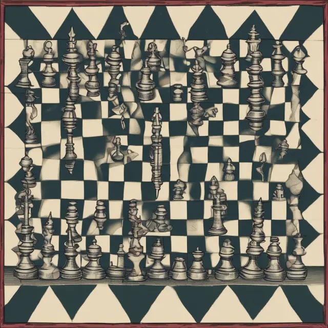 Chessboard with pieces symbolizing acquirers and targets engaging in a proxy fight for control during a hostile takeover.