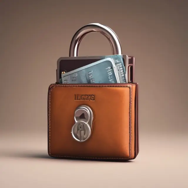 Hot wallet represented by an open digital safe, showcasing a lock and key for secure access to transactions