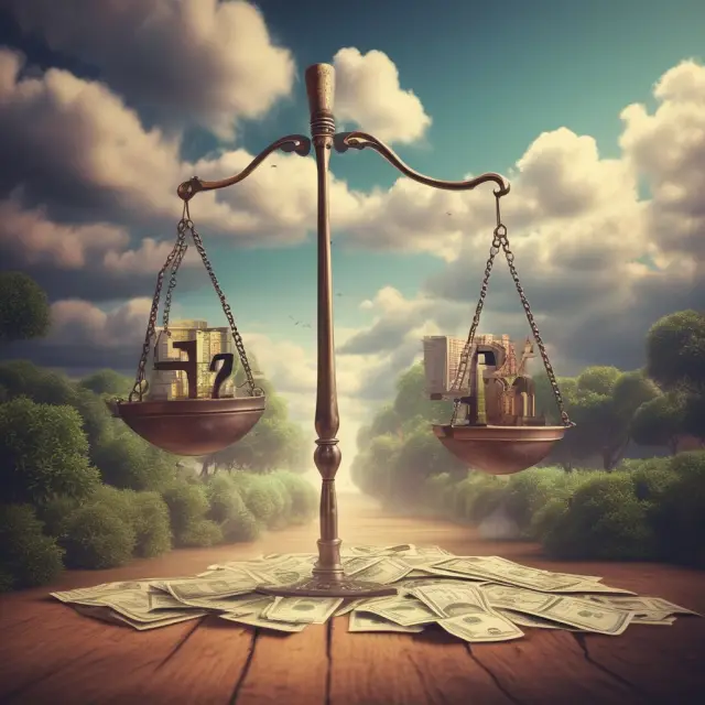 A pendulum swinging between the Hotelling theory and real-world pricing of nonrenewable resources, with interest rates and extraction costs represented as weights.