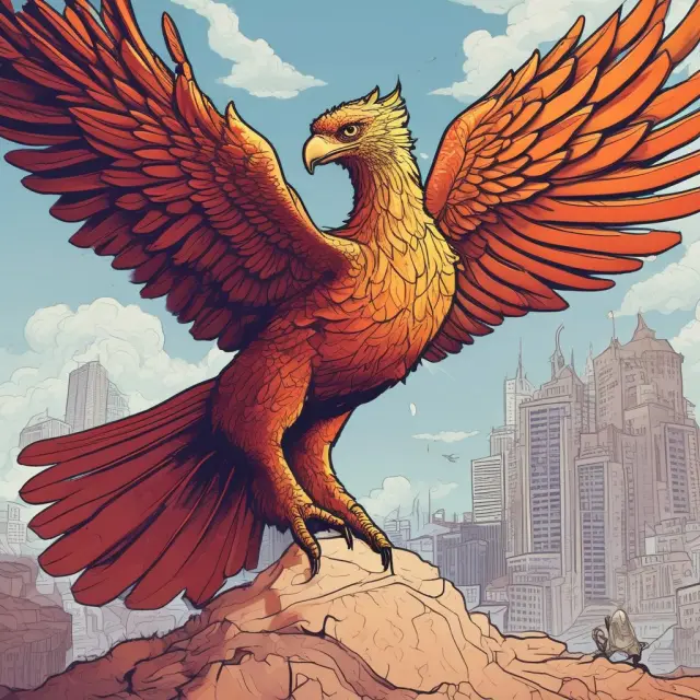 A Phoenix symbolizing Facebook