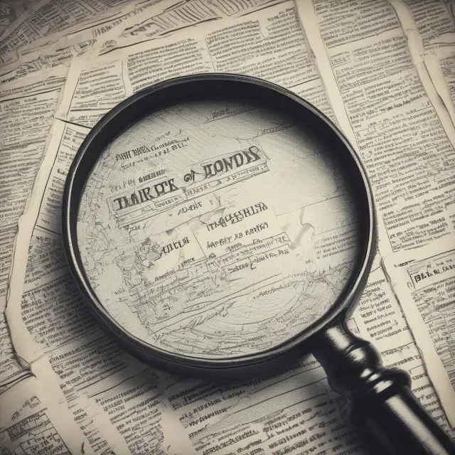 Magnifying glass examining stocks and bonds for a margin account, highlighting the close attention required.