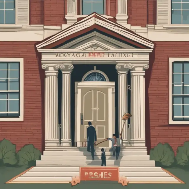 Mortgage origination scene with Title V shield safeguarding consumers and MLOs.