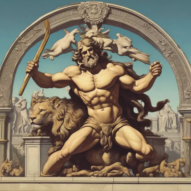 Hercules, symbolizing HERA