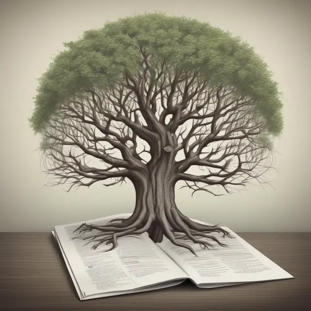 Image of a tree with roots representing mortgage loans, growing into branches symbolizing affordable housing projects