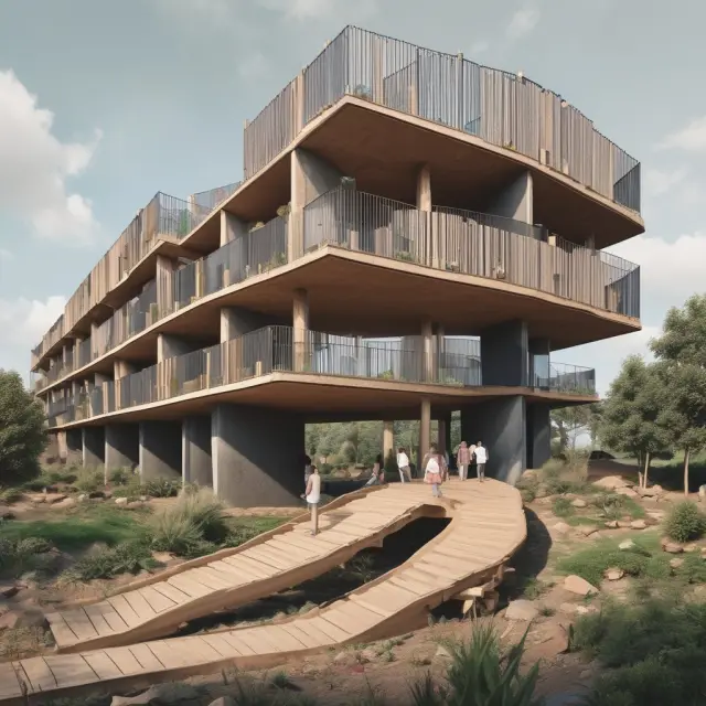 Bridge constructed from housing bond securities symbolizing access to affordable housing