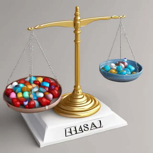 Three gemstones on a balance scale representing HRAs, FSAs, and HSAs. Each gem signifies unique benefits for medical expenses solutions.