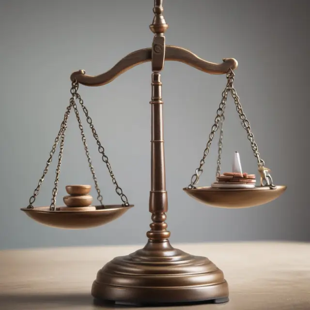 Two scales with fees and security represented as weights, illustrating the balance between cost efficiency and protection in selecting an HSA custodian
