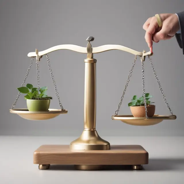 A scale with two HSA pots - one labeled