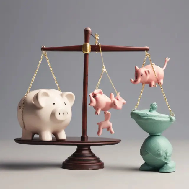 An image of a balance scale with an HSA piggy bank on one side and a traditional insurance elephant on the other, symbolizing the decision between HSAs and conventional health insurance