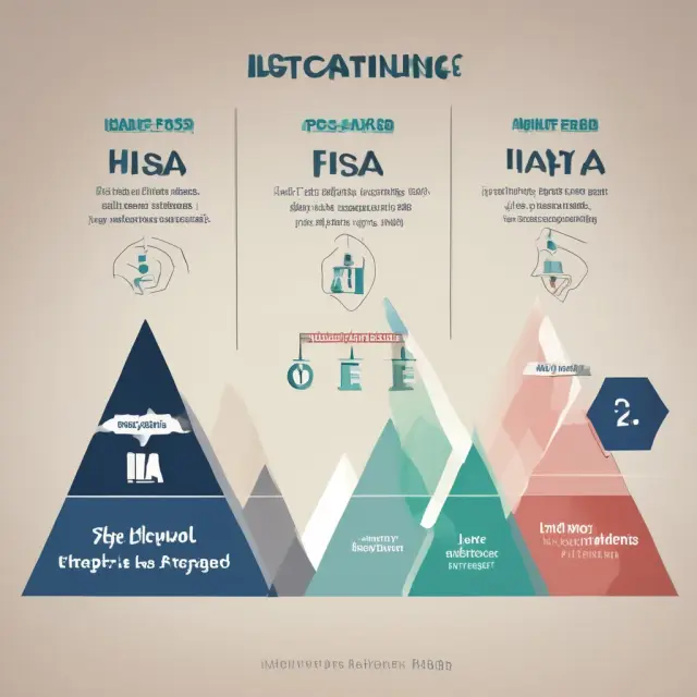 A triangle illustrates HSAs (green), FSAs (blue), and HRAs (red) competing in the healthcare savings landscape.
