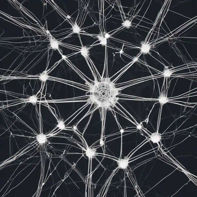 An intricately woven hub interconnecting multiple spoke funds, representing the powerful investment strategy of hub and spoke structures in asset management