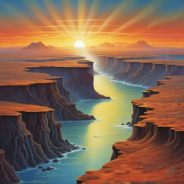 An image of a mirage, representing the transient nature of oil reserves in the context of Hubbert