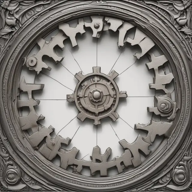 HUD-1 form depicting charges for borrower and seller represented by interlocking gears