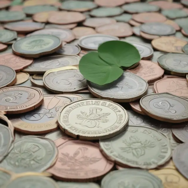 A gold forint leaf drifting in an unstable economic river, symbolizing inflation