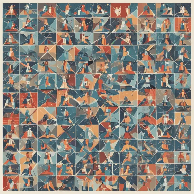 Mosaic illustrating the Human Development Index
