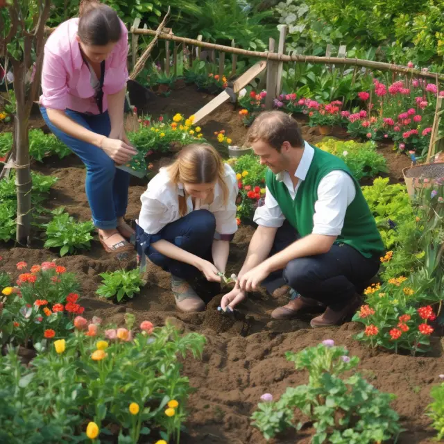 HR department nurturing, training, and cultivating employees as blooming flowers in a thriving human capital garden