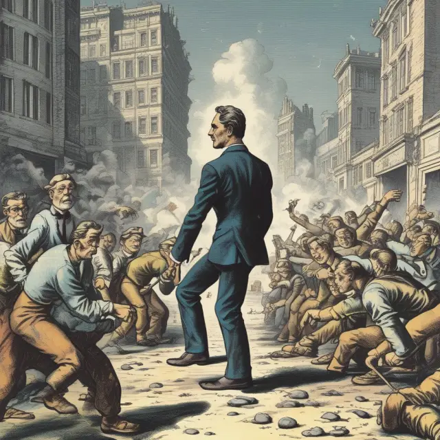 A tug-of-war scene depicting human capital theory